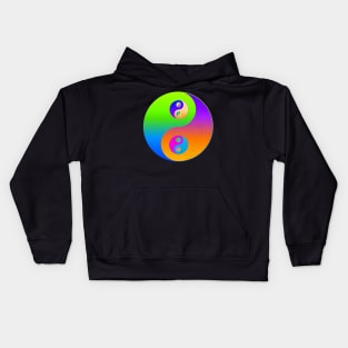 Yin Yang Infinity Trippy Psychedelic Tie Dye Kids Hoodie